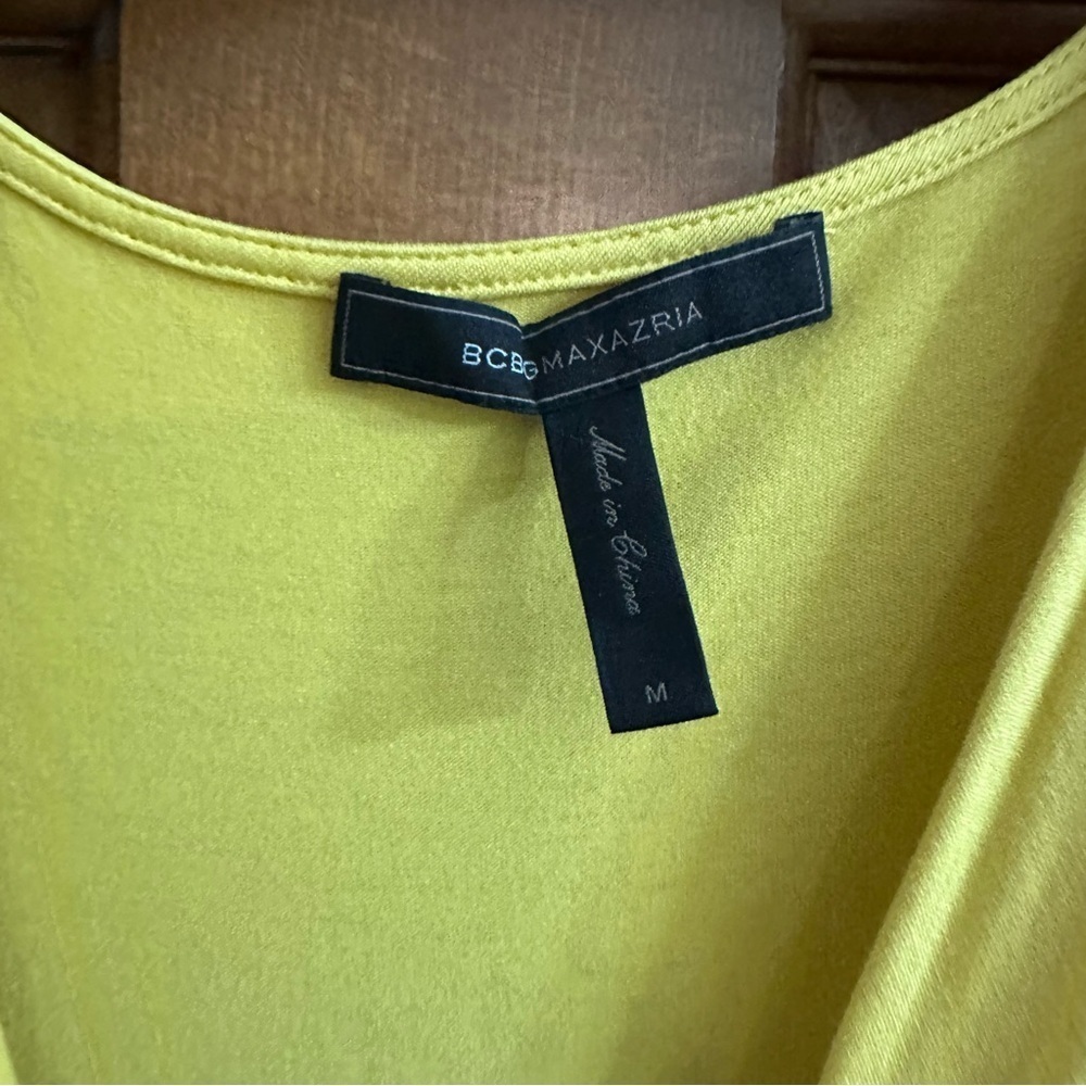 BCBG Yellow Sleeveless Dress NWOT - Picture 3 of 5